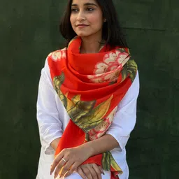BUTA BUTI Floral Printed Cotton Scarf-28