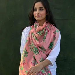 BUTA BUTI Floral Printed Cotton Scarf-image-8