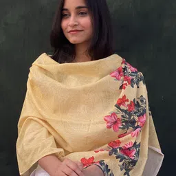 BUTA BUTI Women Floral Printed Cotton Stole-13