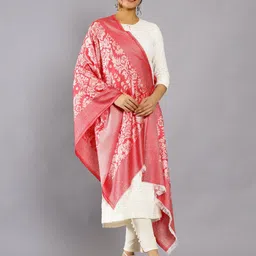 HANDICRAFT PALACE Floral Woven Design Shawl-54