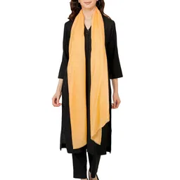 Rhe-Ana Women Yellow Solid Stole-image-85