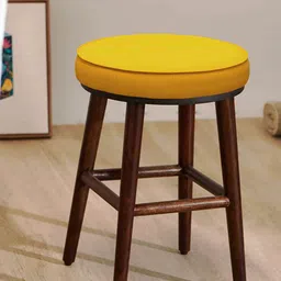 Chumbak Mustard-Yellow Round Ottomans-image-7