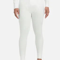 XYXX Men Off White Solid Antibacterial Thermal Bottoms-image-53