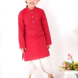 BAESD Boys Striped Regular Pure Cotton Kurta with Dhoti Pants-10