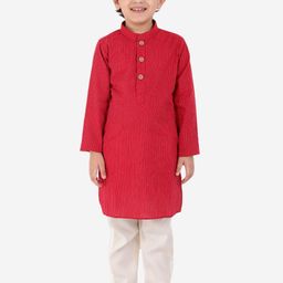 BAESD Boys Striped Straight Pure Cotton Kurta with Pyjamas-32