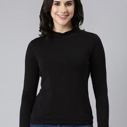 TWIN BIRDS Turtle Neck Ribbed Tshirt-image-45