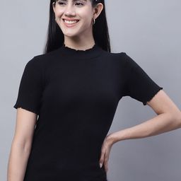 FBAR Turtle Neck Cotton Fitted Top-picture-0