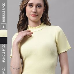 FBAR Pack Of 2 High Neck Cotton Rib Crop Top-image-72