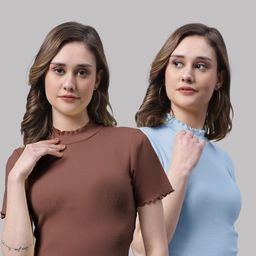 FBAR Pack Of 2 High Neck Cotton Top-image-81