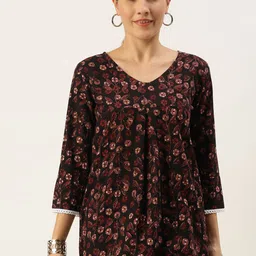 KALINI Floral Print Cotton Top-image-38