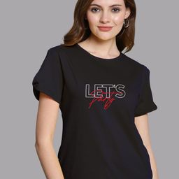 FBAR Typography Printed Slit Sleeves Pure Cotton Top-image-85