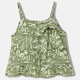 ELLE Tropical Print Cotton Top-image-58