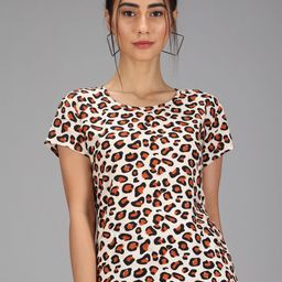 TANDUL Round Neck Animal Printed Cotton Top-picture-30