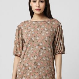 Van Heusen Woman Floral Printed Boat Neck Puff Sleeves Casual Top-picture-39