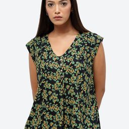Baawri V-Neck Floral Printed Cotton Top-image-66