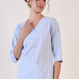 PowerSutra Checked Cotton Top-image-10