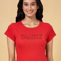 People Round Neck Embellished Cotton Crop T-shirt-image-48