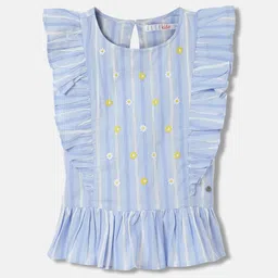 ELLE Flutter Sleeve Cotton Top-17