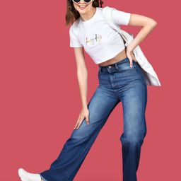 Zink London Round Neck Short Sleeves Cotton Regular Crop Top-image-30