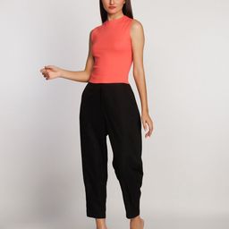 Zink London High Neck Sleeveless Solid Cotton Top-image-29