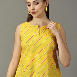 DIVINATION Striped Cotton Top-picture-41