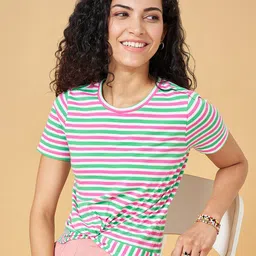 People Horizontal Striped Cotton Top-picture-17