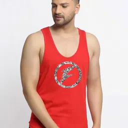 Friskers Logo Printed Cotton Reflective Innerwear Gym Vest-image-30