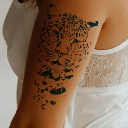 LICK Realistic Semi Temporary  Tiger Matte Blue Finish Body Tattoos-image-93