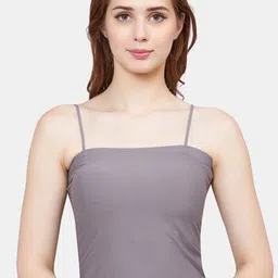 PLUMBURY Women Solid Lightly Padded Short Slip Camisole-image-88