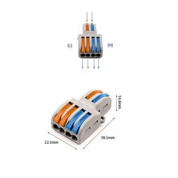 PCT-SPL-42 0.08-2.5mm 4:2 Pole Wire Connector Terminal Block with Spring Lock Lever for Cable Connection image 4