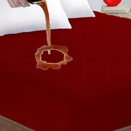 LINENOVATION Maroon Breathable King Mattress Protector-picture-16