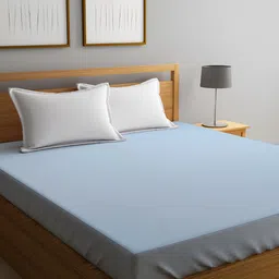 GADDA CO Blue Terry Fitted Waterproof Mattress Protector-picture-35
