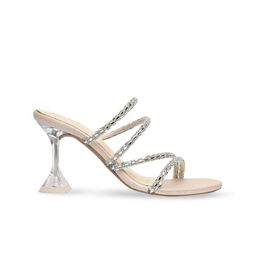 CAI Embellished Open Toe Block Heels image 4