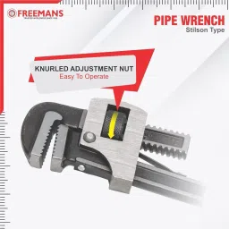 freemans SPW10 10-Inch Stillson Type Pipe Wrench with Induction Hardened Teeth Single Sided Pipe Wrench image 3