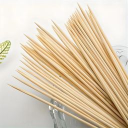 Bamboo Sticks Long,Wooden Stick,Paneer Tikka Stick,Kabab Stick (Set of 45) Disposable Bamboo Spork, Serving Fork, Salad Fork, Roast Fork, Fruit Fork, Dinner Fork, Dessert Fork Set-3