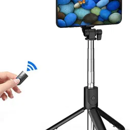 Wanzhow Best Tripod Extendable Selfiesstick with Detachable Wireless Remote Phone Holder Monopod, Tripod, Tripod Bracket, Tripod Kit-35