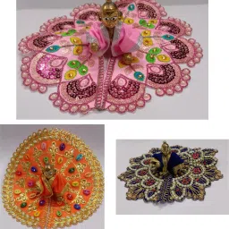 Laddu Gopal,Bal Laddoo Gopal,Thakur Ji Poshak Dress Combo - Size 4 Dress-13