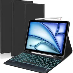 Proelite iPad Air 13 2024 & iPad pro 12.9 5th,6th Gen with Pencil Holder Bluetooth Standard Tablet Keyboard Compatible with Desktop, Laptop, Mac-10
