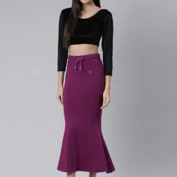 SCUBE DESIGNS Stylish Flare Saree Shapewear Magenta (XXL) Lycra Blend Petticoat-image-5