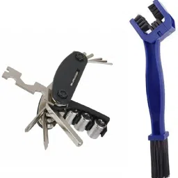 Combo of Cycle Chain Cleaner Brush Tool Bike Chain Clean Brush and 13 in 1 Cycling Cycling toolkit and chain brush-picture-0