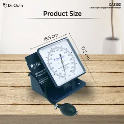 Dr. Odin OAS103 Aneroid Sphygmomanometer | Precision Blood Pressure Machine Tabletop with Large Dial, Adjustable Cuff, and Compact Design Bp Monitor image 3