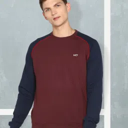 Men Full Sleeve Color Block Sweatshirt-image-99