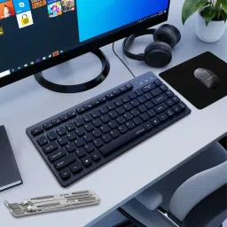 Bestor 4 in1 Combo,Wired Mini Keyboard,Wireless Mouse Mouse Pad And Metal Laptop Stand Combo Set image 5