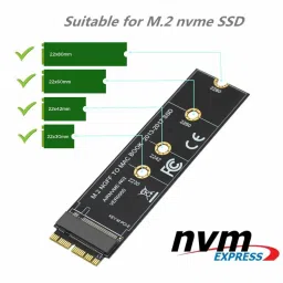 Tobo M.2 NVME SSD Convert Adapter Card for MacBook Air Pro Retina (Year 2013-2017), NVME/AHCI SSD Upgraded Kit for A1465 A1466 A1398 A1502 (Black Long Adapter) M.2 Internal Optical Drive image 5