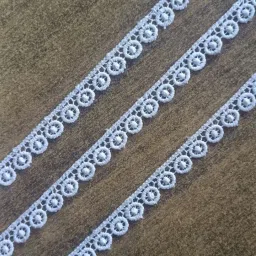 Goli White Lace Border for Saree,Dress,Kurtis,Dupatta,Craft,Suit (9 Mtr) Lace Reel-image-56