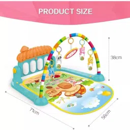 Newborn Baby Kick and Play Piano Gym Mat with Animal Prints & Music-image-45