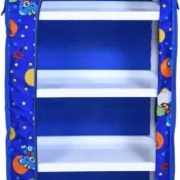 1 Door 6 Shelf Open Plastic PP Collapsible Wardrobe-82