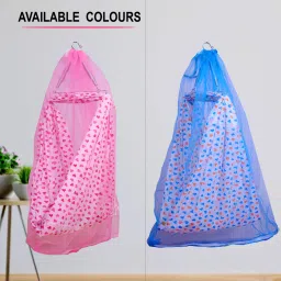 little chime New born baby Diana cradle cloth with triangle spring set and Mosquito Net image 5