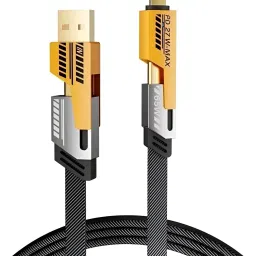 ULTRADART USB Type C Cable 6 A 1 m Braided 4 in 1 65W PD/Quick Charging Cable Compatible for i-phone & Android with MFI Certified DC150-15