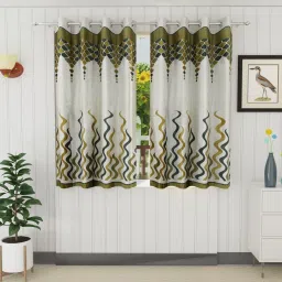 150 cm (5 ft) Polyester Semi Transparent Window Curtain (Pack Of 2)-image-8